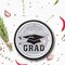 25 Count Silver Congrats Grad Paper Dessert Plates Graduation Party Supplies 7 1/4"